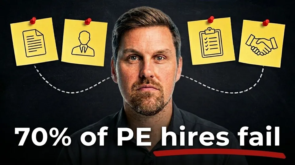 YouTube thumbnail: 70% of PE hires fail